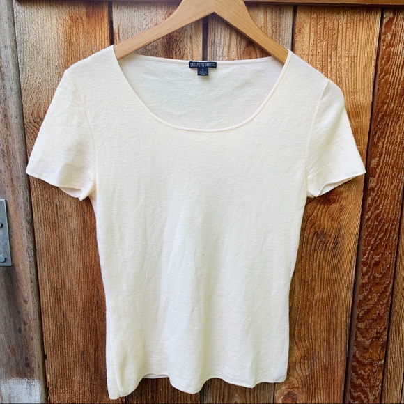Lafayette 148 New York Tops - Lafayette 148 New York Off White Wool Top